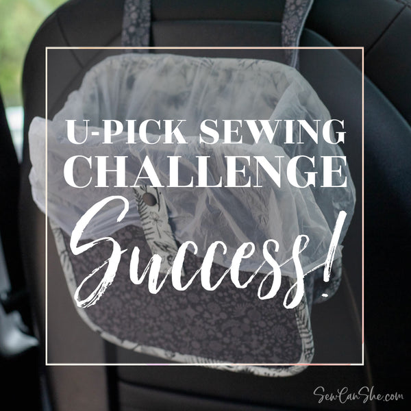 U-Pick Sewing Project Success – My Car Trash Bin!