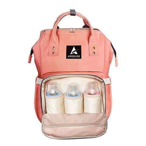 Order now designer baby diaper bag backpack multi function waterproof portable travel nappy bags for boy girl newborn baby care cute eco large small and mini mom tote bag orange