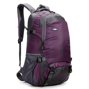 Buy now tianmai hiking backpack 45l waterproof backpack outdoor sport daypack for climbing mountaineering fishing travel cycling purple