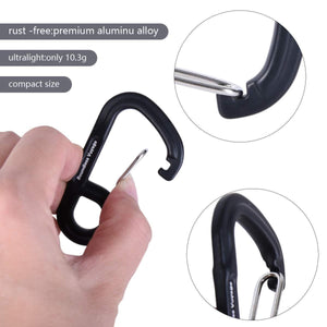 Select nice ibasingo 1 6 10 pack aluminum alloy carabiner clips outdoor camping climbing snag free wiregate carabiners buckle keychain for hiking traveling backpacking