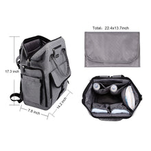 Load image into Gallery viewer, Budget friendly gyssien diaper bag multi function waterproof travel backpack nappy bags for baby care large capacity stylish and durable gray