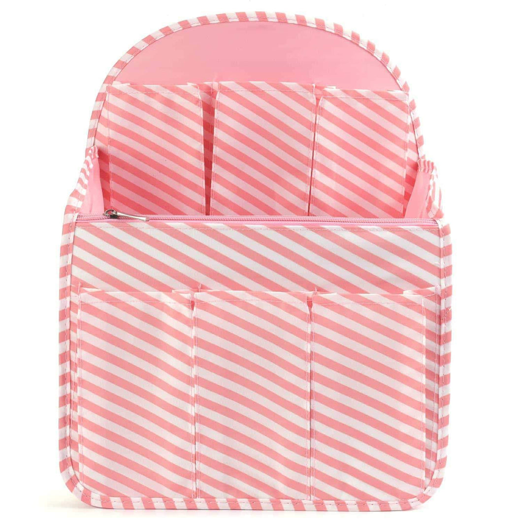 Best seller  xcharmer store backpack organizer insert travel purse multi pocket bag in bag organizer large backpack organizer large a pink stripe