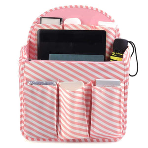 Buy now xcharmer store backpack organizer insert travel purse multi pocket bag in bag organizer large backpack organizer large a pink stripe