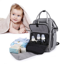Load image into Gallery viewer, Discover gyssien diaper bag multi function waterproof travel backpack nappy bags for baby care large capacity stylish and durable gray