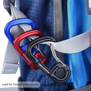 Save ibasingo 1 6 10 pack aluminum alloy carabiner clips outdoor camping climbing snag free wiregate carabiners buckle keychain for hiking traveling backpacking